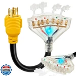 Wym World Amp 20 110 Generator Rv Electric Cables, Nema L14-30P. Fixed Price $44.99.