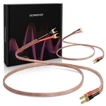Ucinnovate Pack 2M Hifi Speaker Wire With Jumper Spade, (6.56FT), Black. Fixed Price $25.99.
