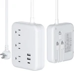 Travel Power Strip With 3 Built-in Cables, Flat Plug Extension Cord Ou.... Fixed Price $31.67.