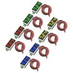 8PCS Dc Voltage Display Mini Digital Voltmeter 0.28" Wire 2.5V-30V Blue/y. Fixed Price $15.49.