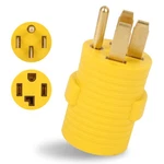 Aqqhsain Nema 14-50P To 14-30R Compact Adapter, Prong Amp Male Yellow. Fixed Price $24.44.