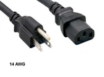 LOT10 3' Black Standard Power Cord Nema 5-15P To IEC-60320-C13 14AWG 15A/125V. Fixed Price $59.11.