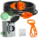 Kanayu 10 Ft 30 Amp Generator Extension Cord And Pre-drilled Power Inlet L5-. Fixed Price $64.00.
