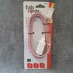 Fabcordz 6 Ft. Red/green/white Fabric Extension With 3 Outlets. Fixed Price $10.99.