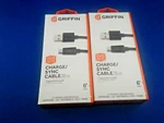 Griffin Charge/sync Cable With Micro-usb Connector 6' 1.8M Lot Of 2. Fixed Price $9.99.