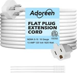 Adoreen 45 Angle Flat Plug Power Extension Cord White, 6FT,. Fixed Price $16.99.