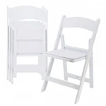 Elama 4 Piece Plastic Folding Resin Chair White With Removable Seat Pad. Fixed Price $77.22.