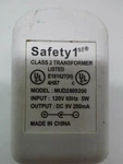 SAFETY1ST Class Transformer MUD2809200 9VDC 200MA. Fixed Price $16.31.