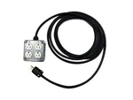 Cbi Quad Duplex Box W/ 4 Ac Outlets & 50' 12/3 Hardwired Power Cable, Usa Made. Fixed Price $242.38.