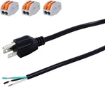 Power Cord Pigtail 3 Prong 18AWG Open Wiring End Heavy Duty Sjt Black. Fixed Price $13.35.