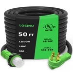 Loemu Amp Generator Cord Twist Lock 50FT Heavy Duty 6/38/1 Gauge. Fixed Price $319.03.