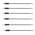 Daier 6PCS 2.5MM Male Plug To Bare Wire Open End Ts Pole Mono Black. Fixed Price $12.73.