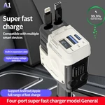4 Usb Port Super Fast Car Charger Adapter For Iphone Samsung Android Lot. Fixed Price $13.74.