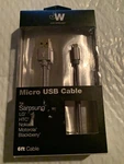 Just Wireless 6 Micro Usb Charging Cable Slate Gray. Fixed Price $6.00.