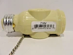 Cooper Wiring, 660W Pull-chain Socket Adapter, 718V Ivory. Fixed Price $6.95.