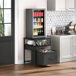 Mini Fridge Stand Heavy Duty 21.3 22.7 W Storage Cabinet Black Herture Table. Fixed Price $154.99.