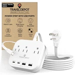 Travel Depot Cruise Essentials Flat Plug Power Strip, Durable 5 Ft Extension .... Fixed Price $42.27.