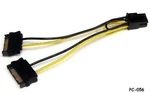6IN Sata 15-PIN Power To 6-PIN Pci Express Video Card Cable Adapter PC-056. Fixed Price $11.95.