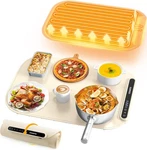 Electric Food Warming Mat By Coanto, 7-TEMP Silicone Roll-up Tray, Beige. Fixed Price $46.08.