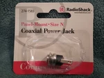 Radioshack 274-1583 Coaxial Power Jack Size N. Fixed Price $13.99.