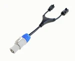 Procraft 1' Powercon Style Out Gray To 2 Ac Female Edison Plugs Cable Usa Made. Fixed Price $20.95.
