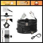 Oviitech 25FT Power Extension Cord 3 Prong, 14 Gauge Sjtw 5-15R Male Plug To Fem. Fixed Price $79.99.