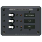 Blue Sea 8025 Power Distribution Panel 12V 24V Dc 3 Pos Marine Breakers Backlit. Fixed Price $150.42.