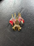 Coro Sterling Craft Wwll Homefront Military Allie Flags Pin Badge Abcd.. Fixed Price $139.99.