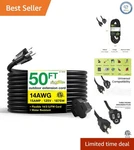 Go Green Power 14/3 50FT Heavy-duty Outdoor Extension Cord Moisture Resistant. Fixed Price $73.10.