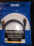Belden Perfect Path High-speed Hdmi Cable With Locking Connectors Ft HD-800-8. Fixed Price $7.00.
