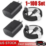25W Type Usb-c Fast Wall CHARGER+6FT Cable For Samsung Galaxy S20 S21 5G Lot. Fixed Price $392.79.