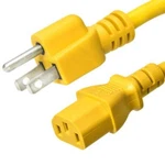 Ac Power Cord 5-15P To C13 Yellow Ft, 15A/125V 14 Awg Iron Box IBX-2821. Fixed Price $11.45.