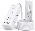 One Beat 10FT Extension Cord With Multiple Outlets,flat Plug Power Strip Surge. Fixed Price $19.59.