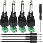 Dkardu 1/4 Inch Jack 6.35MM Mono Male Plug For Guitar/speaker/microphone.... Fixed Price $17.73.