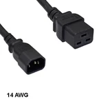 3FT Black Power Cable Cord IEC-60320 C14 To C19 14AWG 15A/250V Sjt Pdu Ups. Fixed Price $13.18.