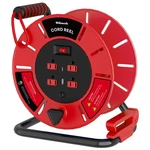 Wilawels Extension Cord Storage Reel With 4-GROUNDED Outlet & 2 Usb Port, Red. Fixed Price $42.36.