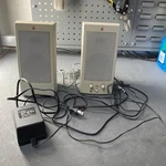 Vintage M6082 Appledesign Macintosh Powered Stereo Speakers W/ Adapter. Fixed Price $99.99.