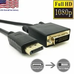 6/10/15 Ft Gold Plated Displayport To Dvi-d Male Dual Link Cable 4K 1080P Lot. Fixed Price $499.99.