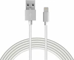 New Just Wireless Silver Braided 6-FT Usb Charge And Sync Cable For Iphone 8/7/6. Fixed Price $7.55.