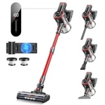 Wlupel Cordless Vacuum Cleaner, 450W/38KPA, Led Screen, 55 Mins Runtime - Red. Fixed Price $96.18.