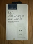 Insignia 3.6A Usb Charger Wall Outlet Charging Station Cables White. Fixed Price $15.00.