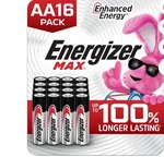 16 Energizer Aa Max Alkaline Battery. Fixed Price $12.69.