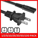 Of Standard Ac Power Cord Cable 2 Slot Figure 8 3FT 5FT 10FT Iec C7. Fixed Price $5.99.