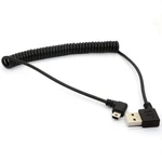 Glhong Coiled Mini Usb Cable, 90 Degree Spring 2.0 To 3 Feet, Black. Fixed Price $13.52.