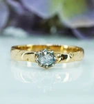 Georgian Antique Rose Cut Diamond Solitaire Engagement Ring 14K Gold Estate. Fixed Price $599.00.