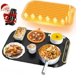 Coanto Electric Food Warming Mat, 7-TEMP Silicone Roll-up Tray, Black 17.91X12.8. Fixed Price $42.95.