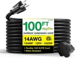 Go Green Power Inc. (GG-13800BK) 14/3 Sjtw Outdoor Extension Cord, Black, 100.... Fixed Price $61.06.