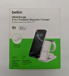 Belkin Ultracharge 3-IN-1 Foldable Magnetic Charger 25W White. Fixed Price $49.99.