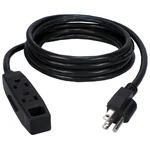 Qvs PC3PX-25 3-OUTLETS 3-PRONG Heavy Duty With 25FT Black Cord Outdoor Indoor. Fixed Price $24.99.