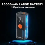 Teffim Tire Inflator Portable Digital Pressure Gauge, 10000MAH CZK-3690 Black. Fixed Price $29.66.
